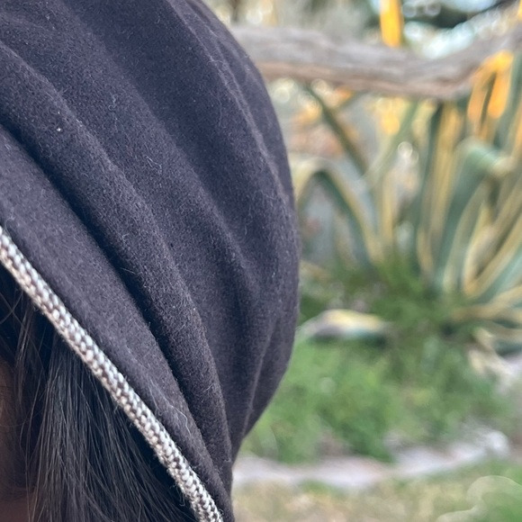 Wool Bucket Hat Brown color with Trim - Picture 3 of 11